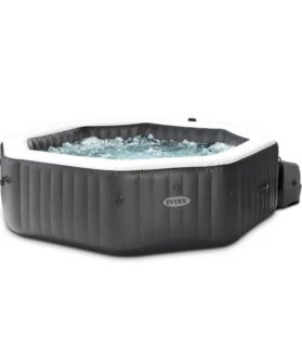 Spa Insufável INTEX PureSpa Carbone – 6 Pessoas – 6 Jets + 140 Bolhas – Wi-Fi – Sal