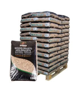 Cama de pellets de madeira Biber – palete de 64 × 15 kg (960 kg)