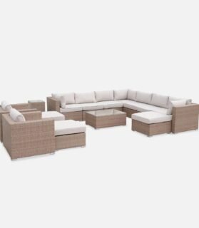 Conjunto de Jardim em Resina Trançada 12-14 Lugares TRIPOLI