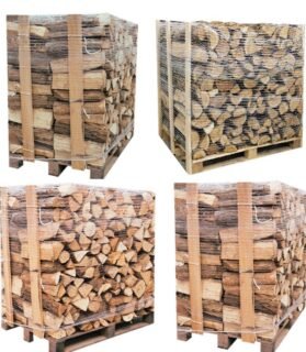 4 palettes (2 en chêne blanc + 2 en hêtre/corne) – grumes de 40 cm