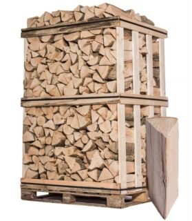 Palete de 2 m³ – lenha de 33 cm (espécies mistas) – 3 unidades